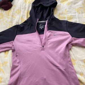 Nike quarter zip with hood